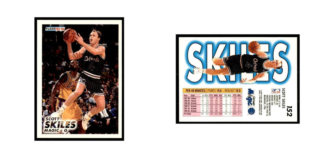 1993 Fleer. Scott Skiles Basketball Cards #152