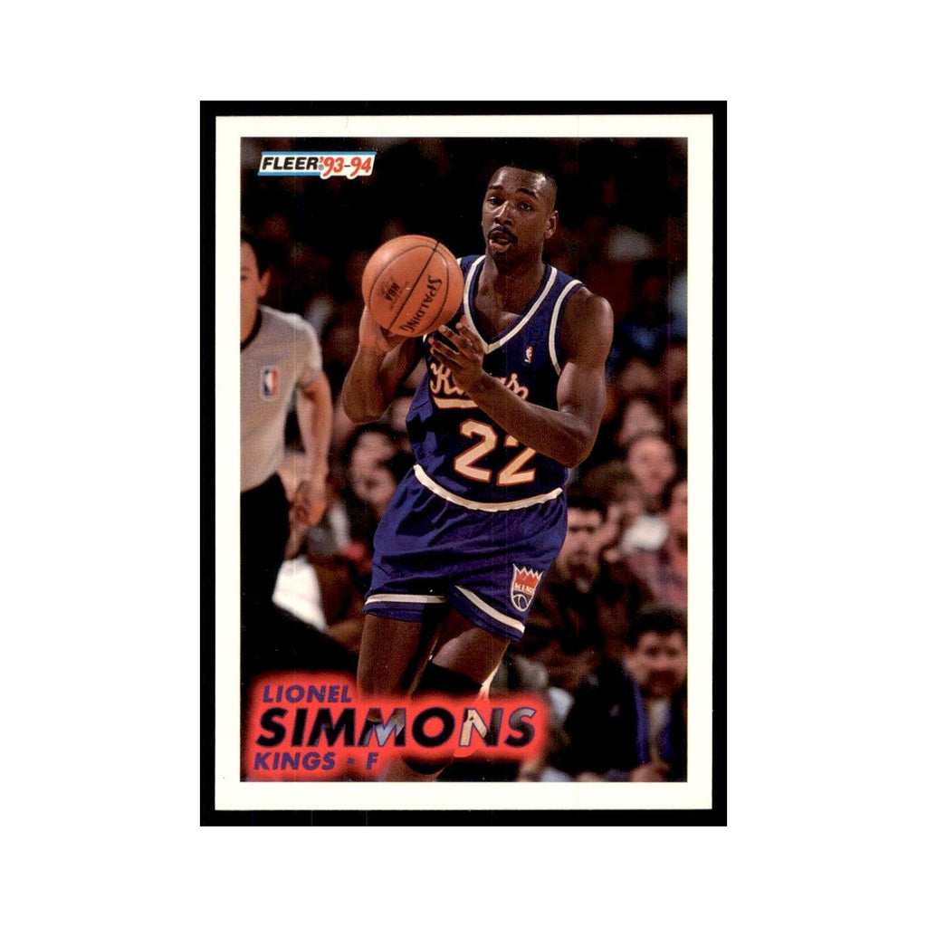 1993 Fleer. Lionel Simmons Basketball Cards #184