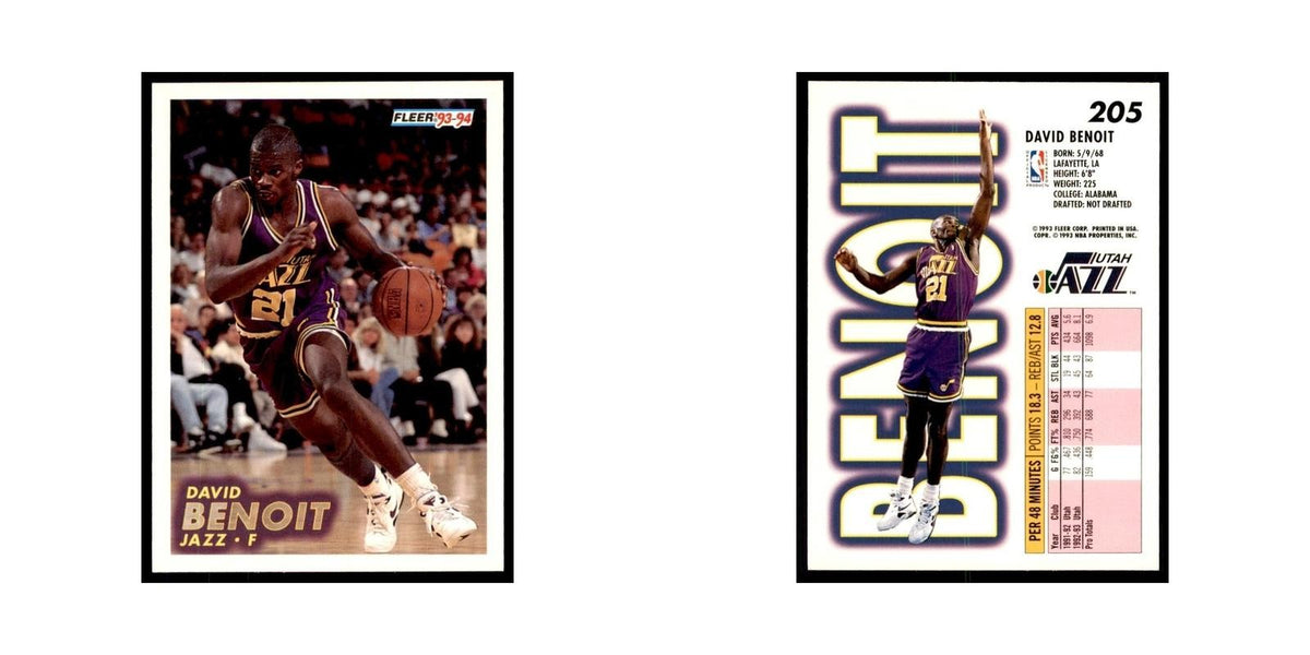 1993 Fleer. David Benoit Basketball Cards #205
