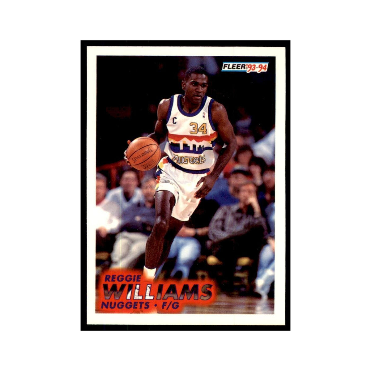 1993 Fleer. Reggie Williams Basketball Cards #57