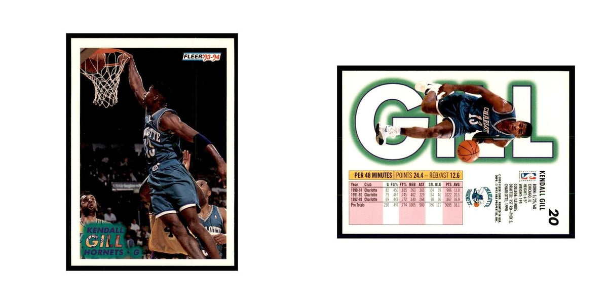 1993 Fleer. Kendall Gill Basketball Cards #20