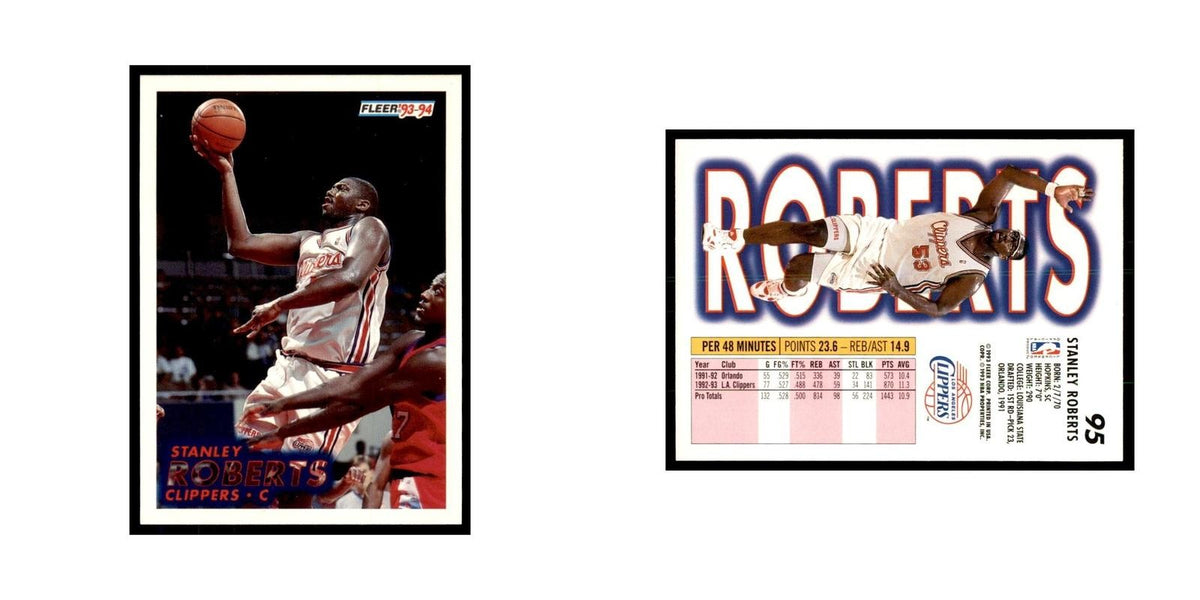 1993 Fleer. Stanley Roberts Basketball Cards #95