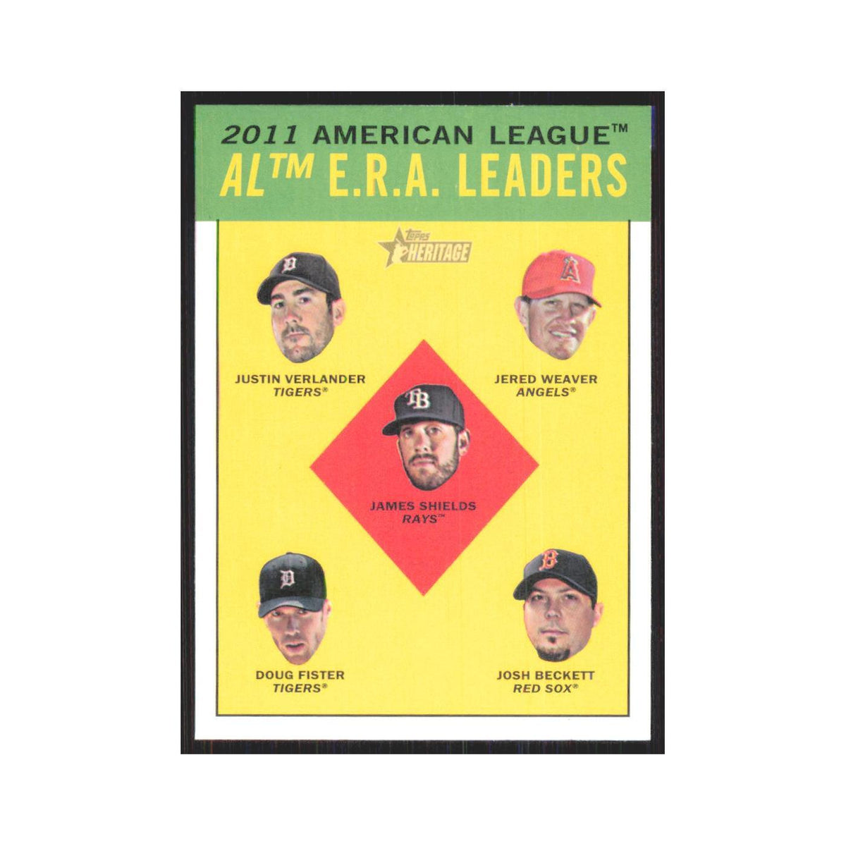 Justin Verlander Jered Weaver James Shields Doug Fister Josh Beckett 2012 #6 NM