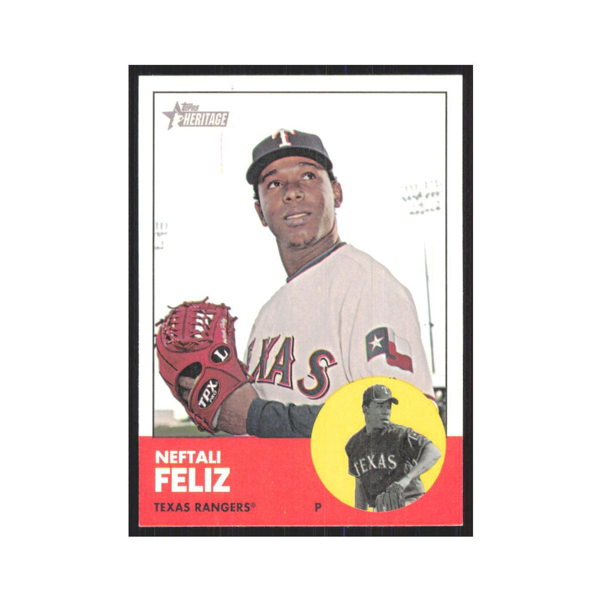 Neftali Feliz 2012 Topps Heritage #423 Texas Rangers Baseball Card NM