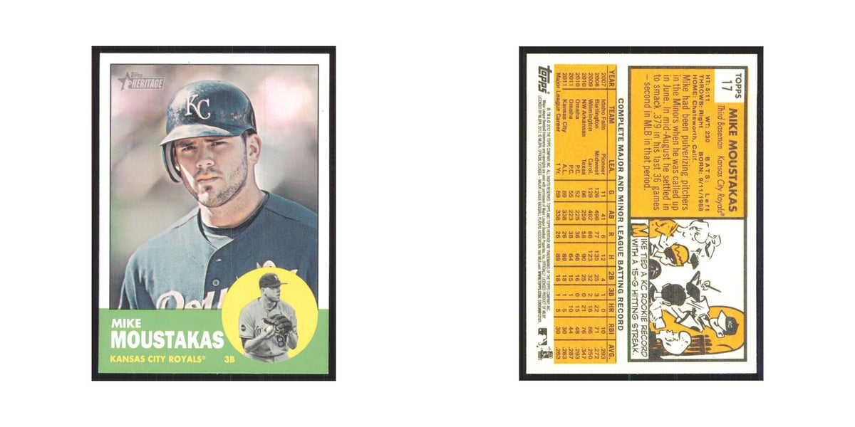 Mike Moustakas 2012 Topps Heritage #17 Kansas City Royals Baseball Card NM