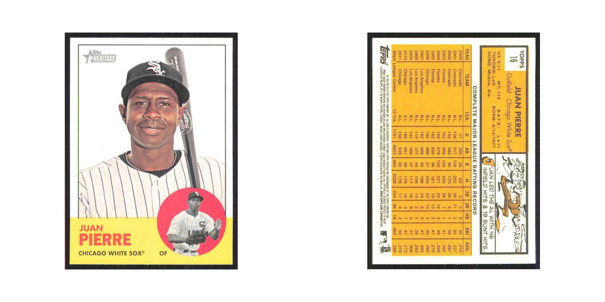 Juan Pierre 2012 Topps Heritage #16 Chicago White Sox Baseball Card NM