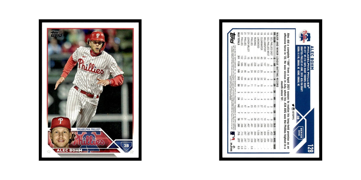 Alec Bohm 2023 Topps #128 Philadelphia Phillies Baseball Card NM