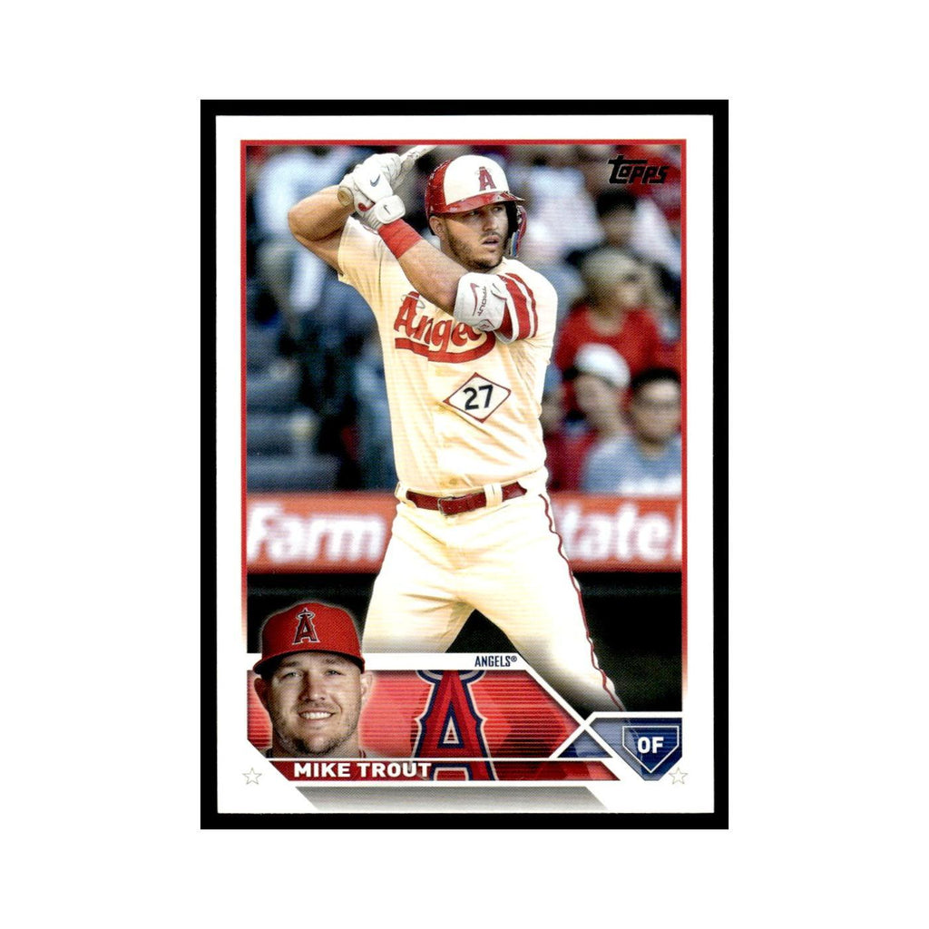 Mike Trout 2023 Topps #27 Los Angeles Angels Baseball Card NM