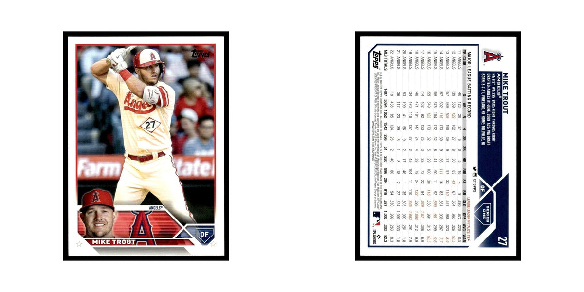 Mike Trout 2023 Topps #27 Los Angeles Angels Baseball Card NM
