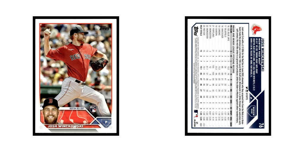 Josh Winckowski Rookie 2023 Topps #76 Boston Red Sox Baseball Card NM