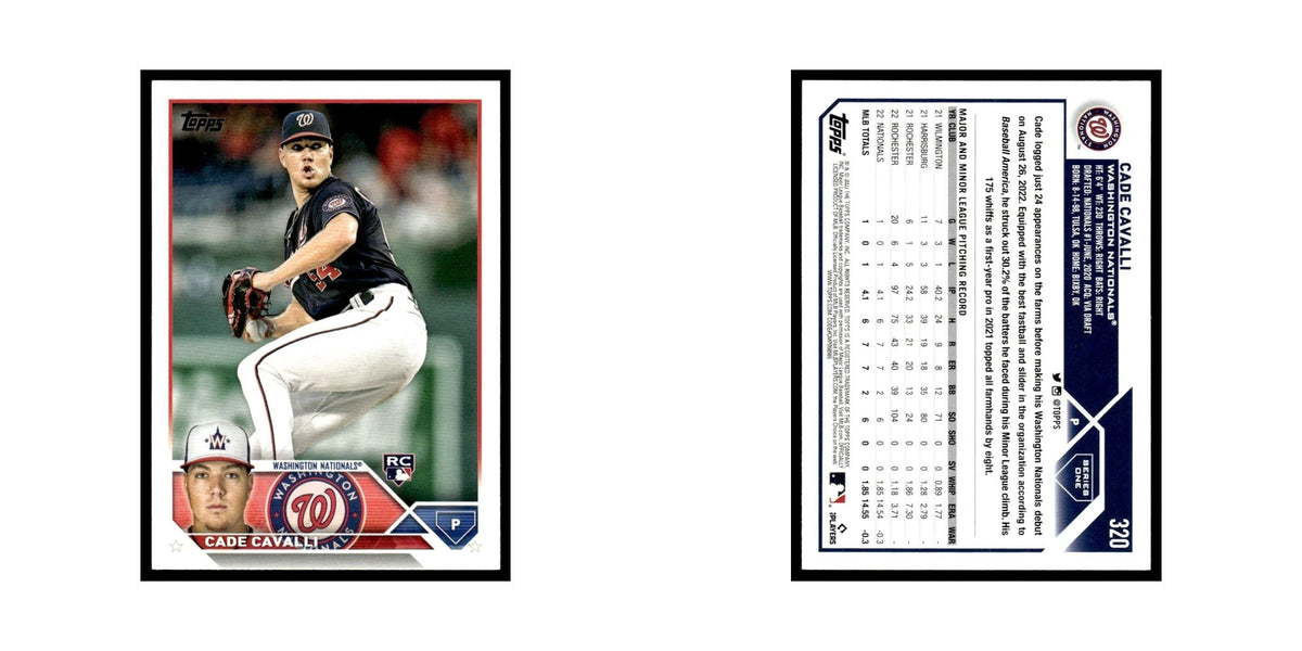 Cade Cavalli Rookie 2023 Topps #320 Washington Nationals Baseball Card NM