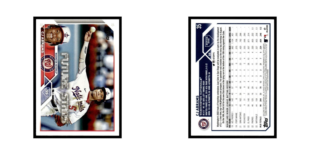 CJ Abrams 2023 Topps #35 Washington Nationals Baseball Card NM