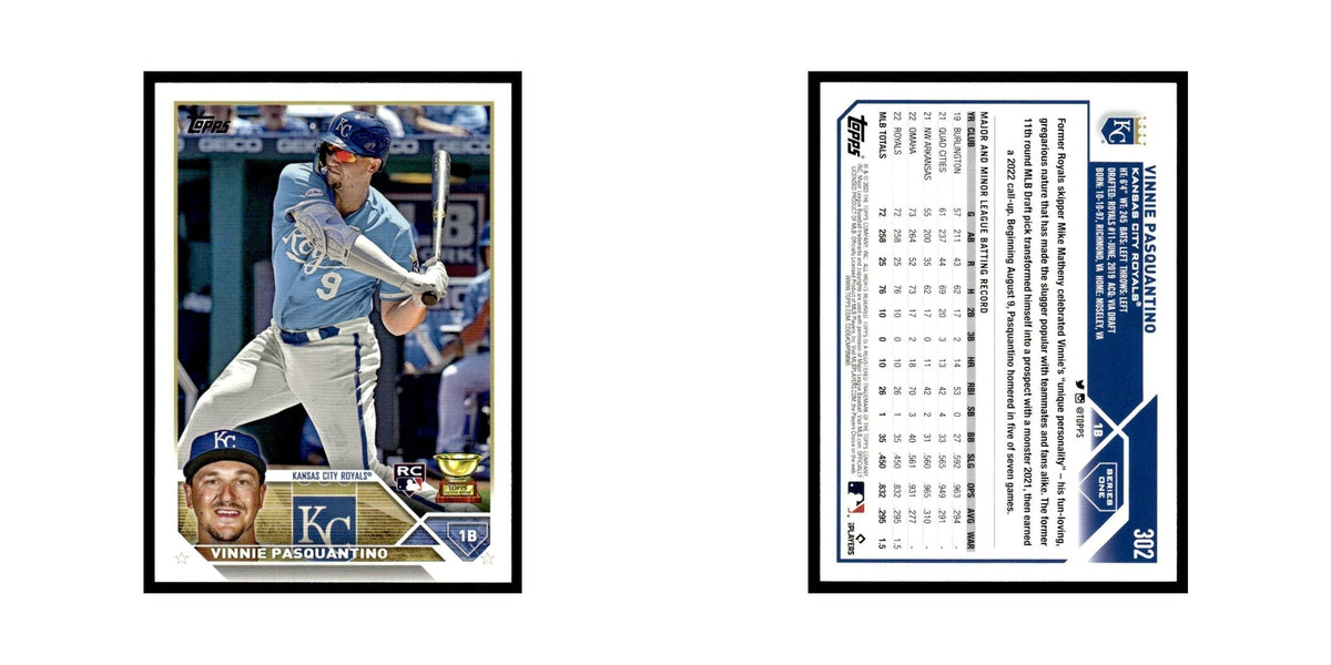 Vinnie Pasquantino Rookie 2023 Topps #302 Kansas City Royals Baseball Card NM