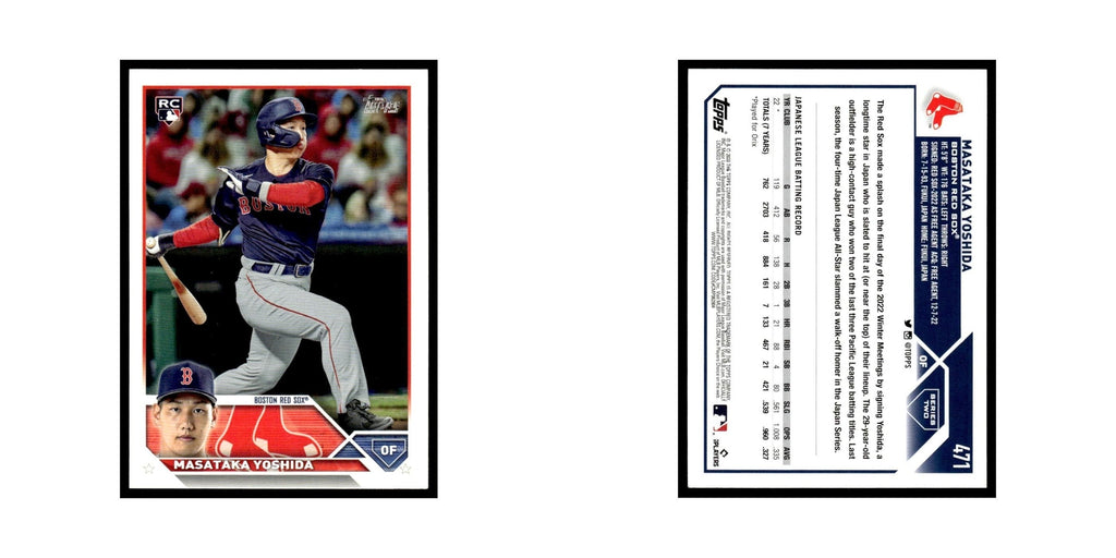 Masataka Yoshida Rookie 2023 Topps #471 Boston Red Sox Baseball Card NM