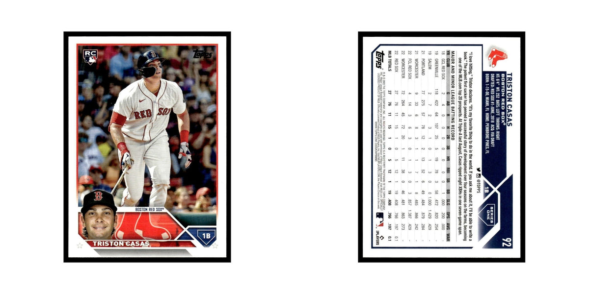Triston Casas Rookie 2023 Topps #92 Boston Red Sox Baseball Card NM