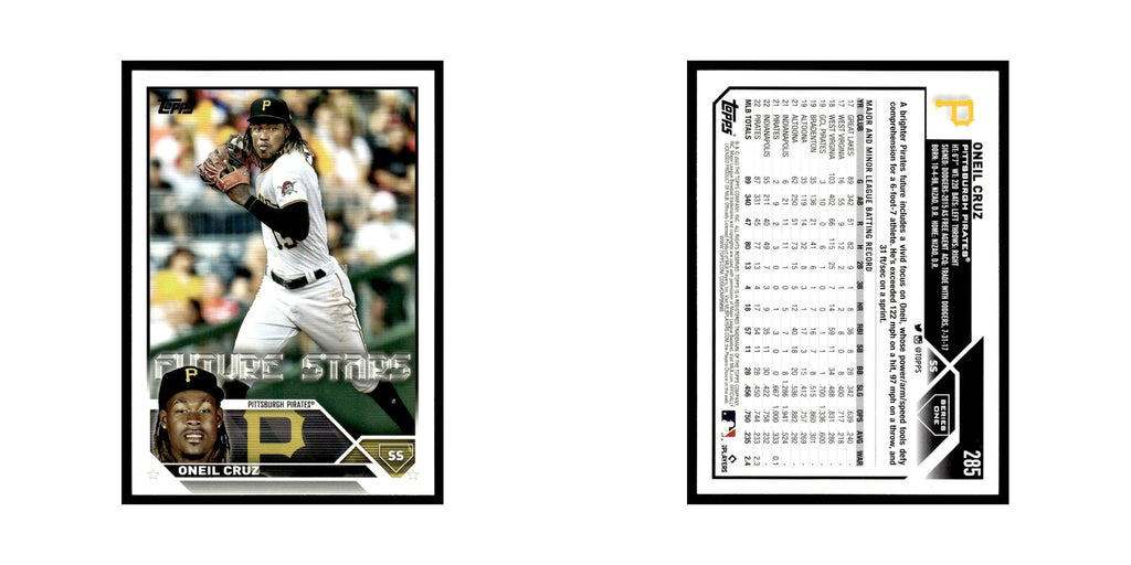 Oneil Cruz 2023 Topps #285 Pittsburgh Pirates Baseball Card NM