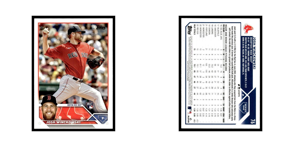 Josh Winckowski Rookie 2023 Topps #76 Boston Red Sox Baseball Card NM