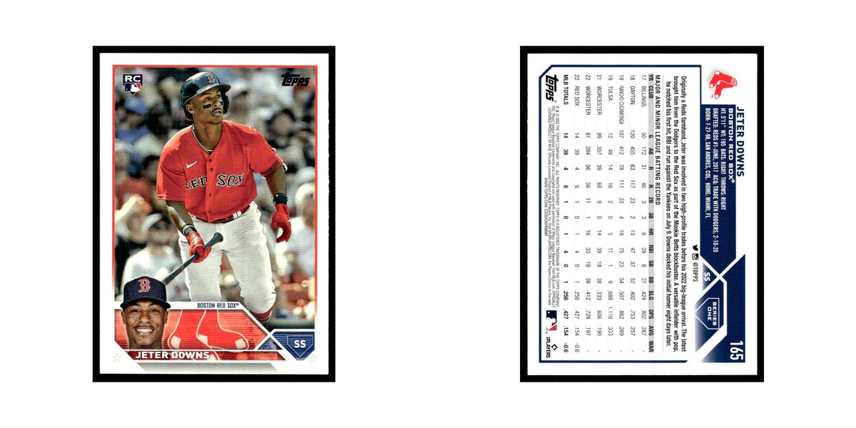 Jeter Downs Rookie 2023 Topps #165 Boston Red Sox Baseball Card NM