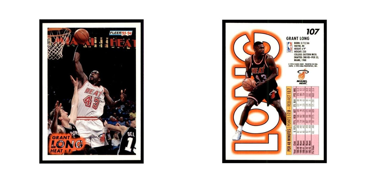 1993 Fleer: Grant Long Basketball Cards #107