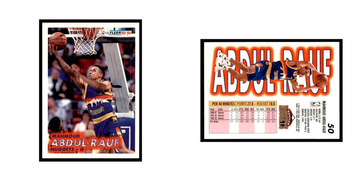 1993 Fleer: Mahmoud Abdul-Rauf Basketball Cards #50