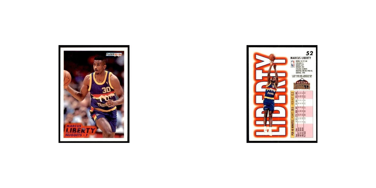 1993 Fleer: Marcus Liberty Basketball Cards #52