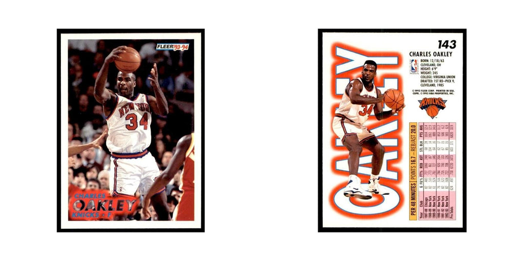 1993 Fleer: Charles Oakley Basketball Cards #143