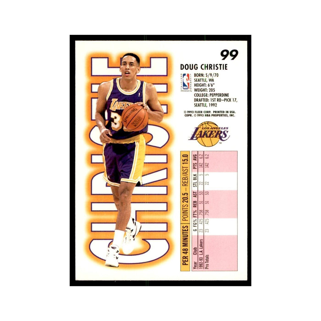 1993 Fleer: Doug Christie Basketball Cards #99