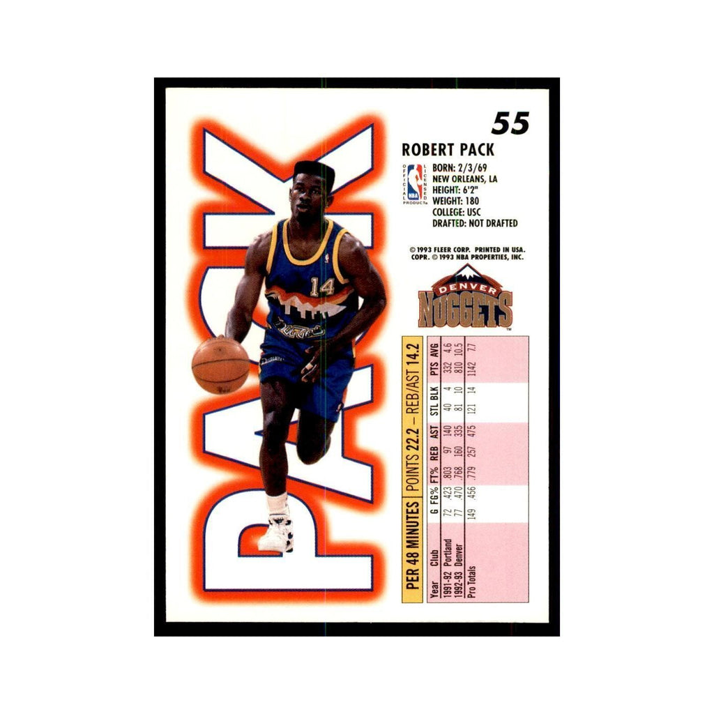 1993 Fleer: Robert Pack Basketball Cards #55