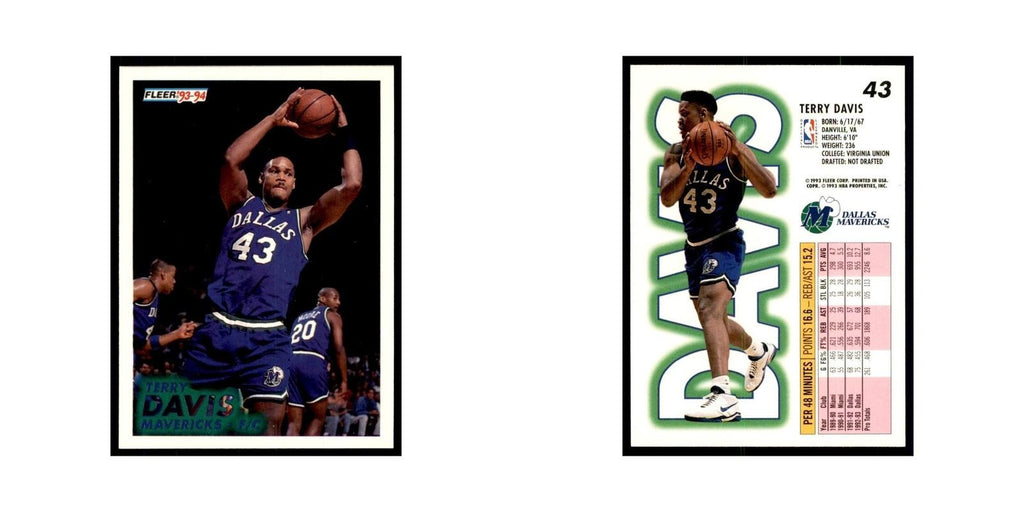 1993 Fleer: Terry Davis Basketball Cards #43