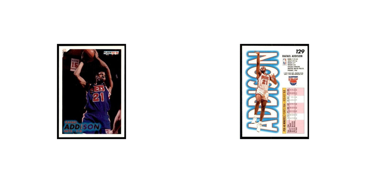 1993 Fleer: Rafael Addison Basketball Cards #129