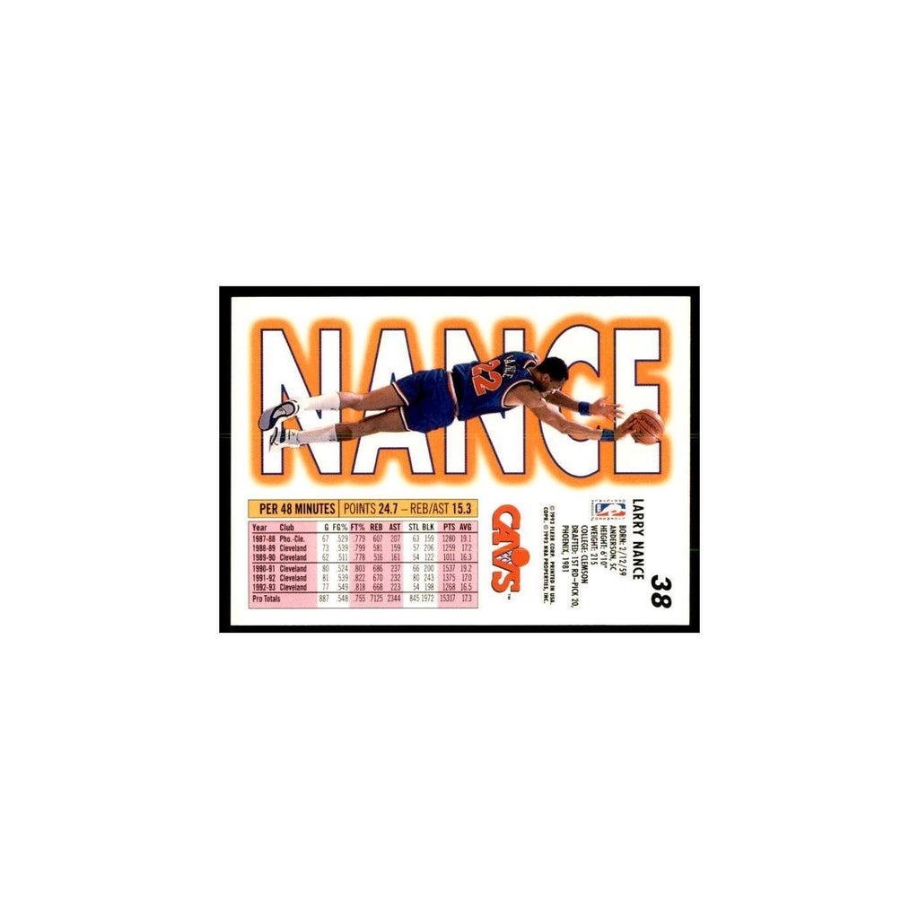 1993 Fleer: Larry Nance Basketball Cards #38
