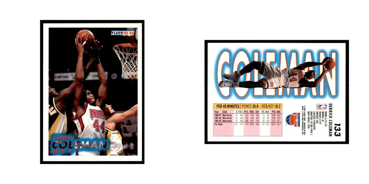1993 Fleer: Derrick Coleman Basketball Cards #133