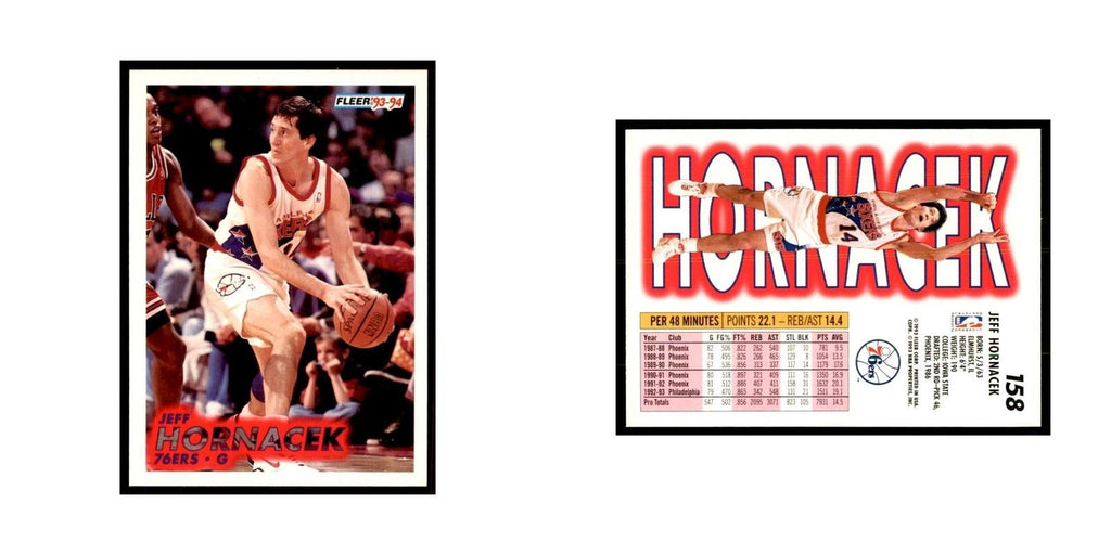 1993 Fleer: Jeff Hornacek Basketball Cards #158