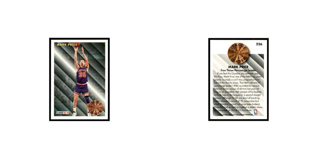 1993 Fleer: Mark Price Basketball Cards #226