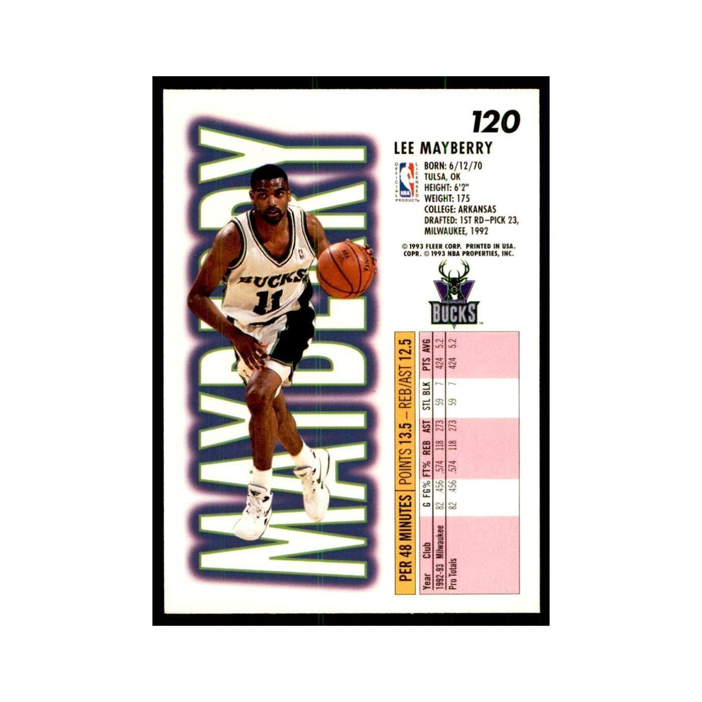 1993 Fleer: Lee Mayberry Basketball Cards #120