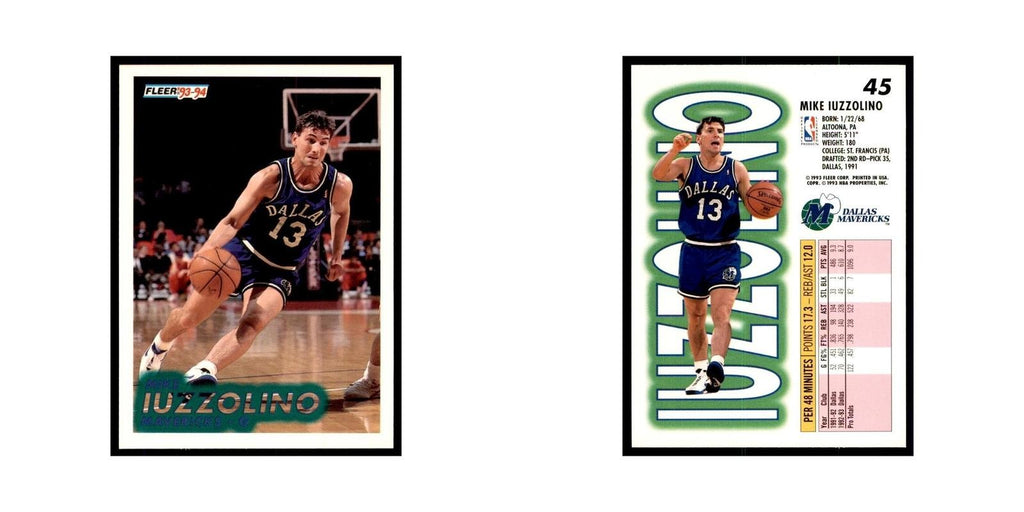 1993 Fleer: Mike Iuzzolino Basketball Cards #45