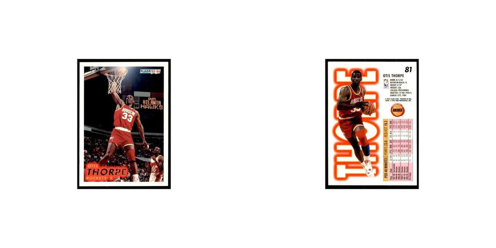 1993 Fleer: Otis Thorpe Basketball Cards #81