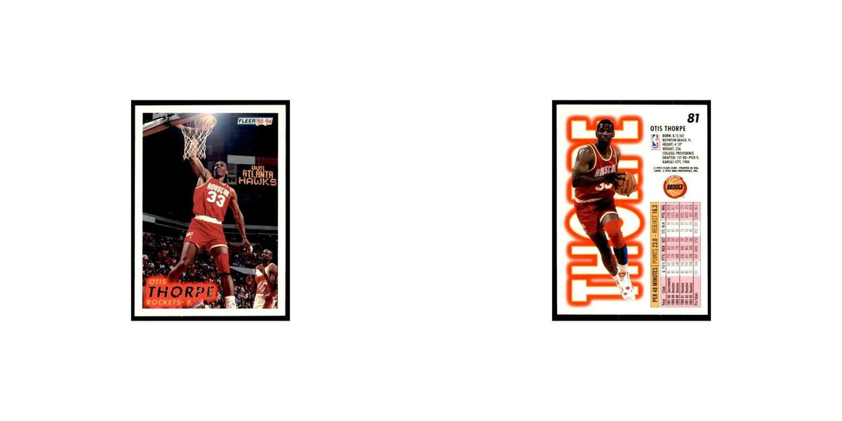 1993 Fleer: Otis Thorpe Basketball Cards #81