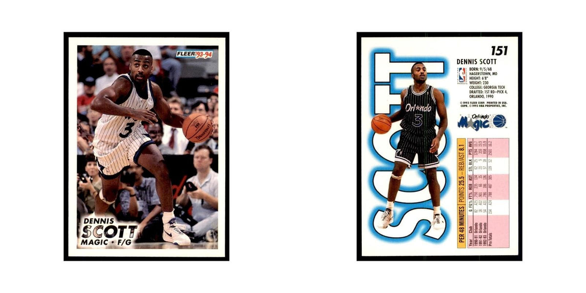 1993 Fleer: Dennis Scott Basketball Cards #151
