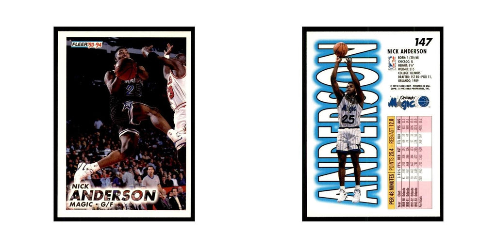 1993 Fleer: Nick Anderson Basketball Cards #147