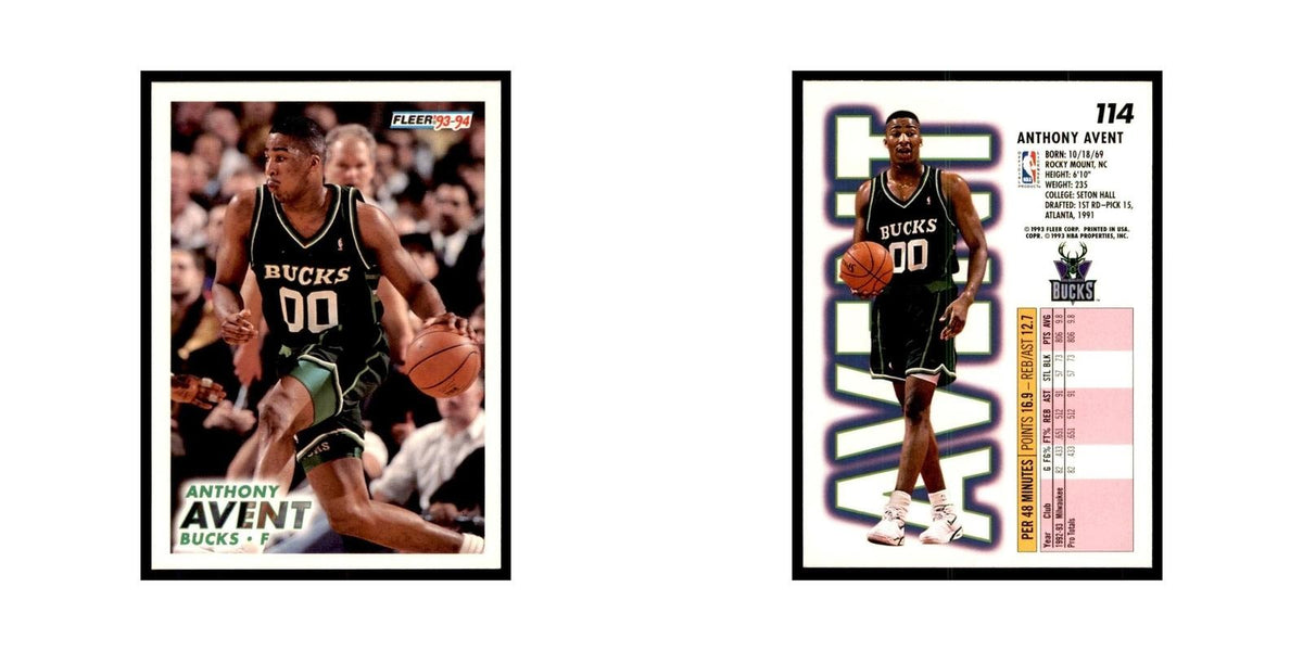 1993 Fleer: Anthony Avent Basketball Cards #114