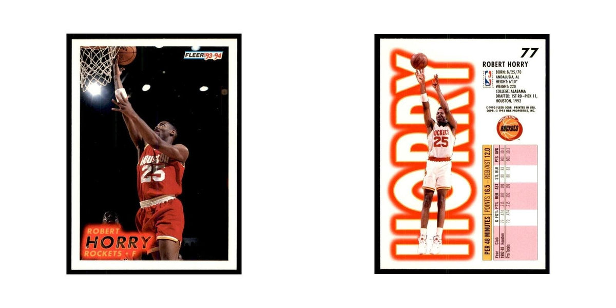 1993 Fleer: Robert Horry Basketball Cards #77