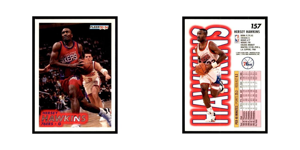 1993 Fleer: Hersey Hawkins Basketball Cards #157
