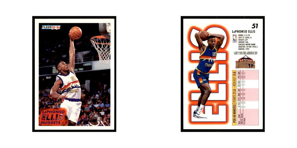 1993 Fleer: LaPhonso Ellis Basketball Cards #51