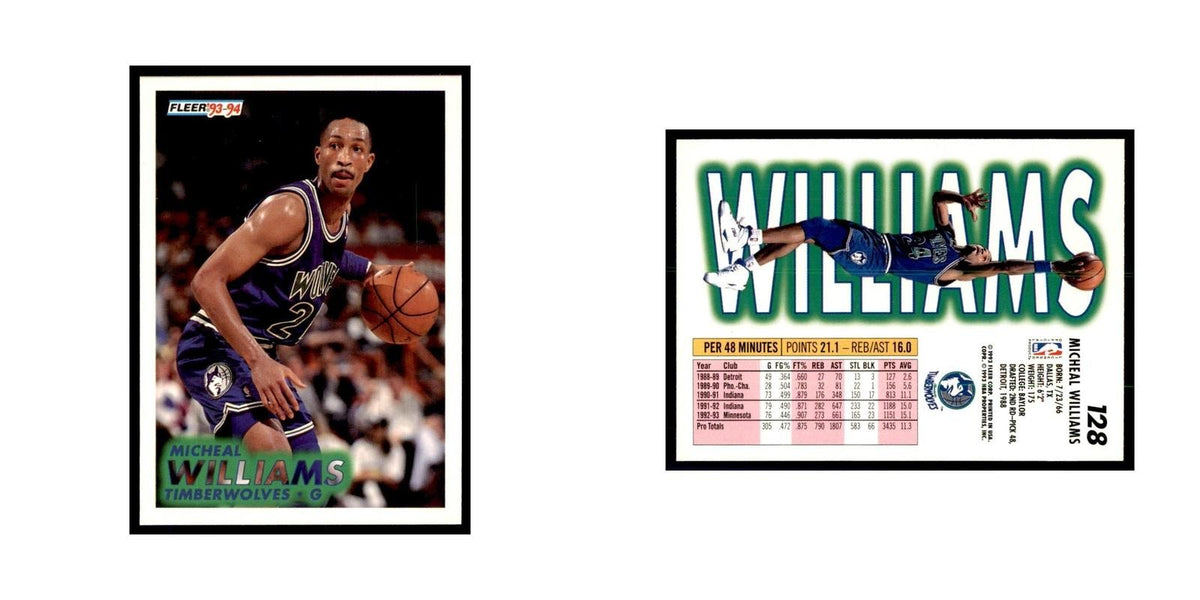 1993 Fleer: Micheal Williams Basketball Cards #128