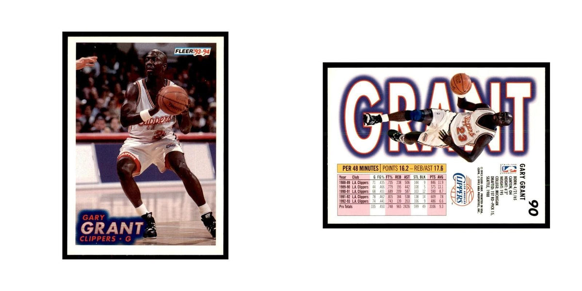 1993 Fleer: Gary Grant Basketball Cards #90