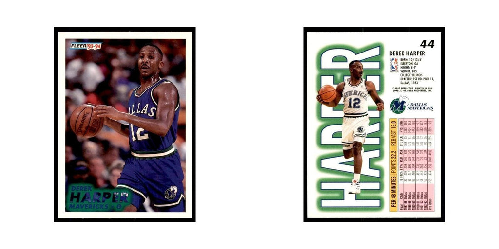 1993 Fleer Derek Harper Basketball Cards #44