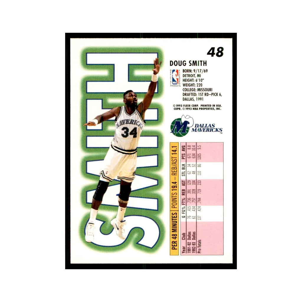 1993 Fleer Doug Smith Basketball Cards #48
