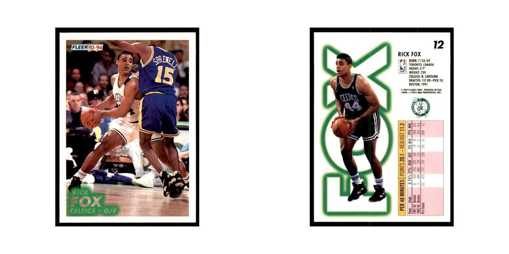 1993 Fleer Rick Fox Basketball Cards #12