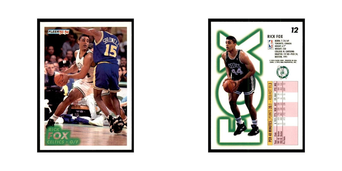 1993 Fleer Rick Fox Basketball Cards #12